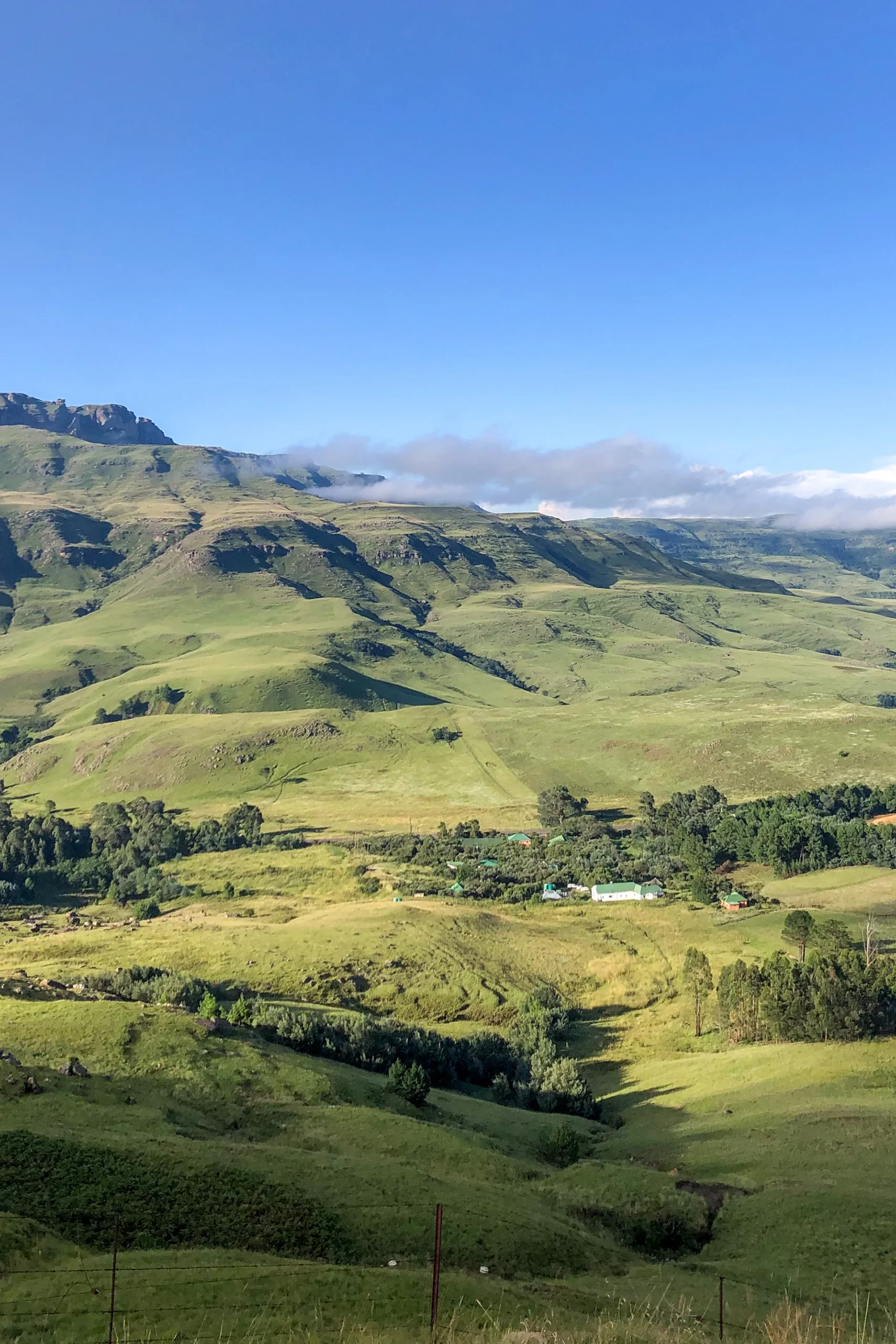 Gravelweg door een groene vallei